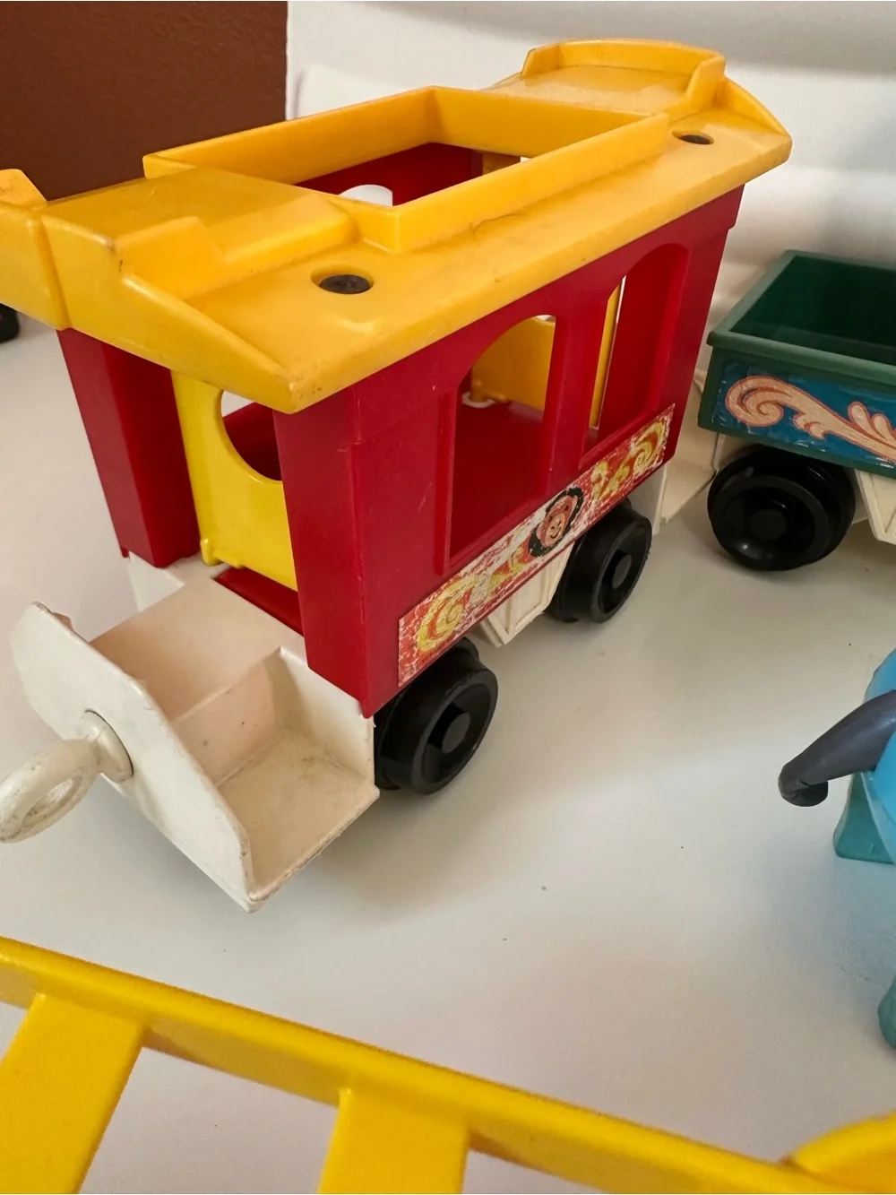 Vintage Fisher-Price Little People Play Circus Train Set 1973 #991 clown animals